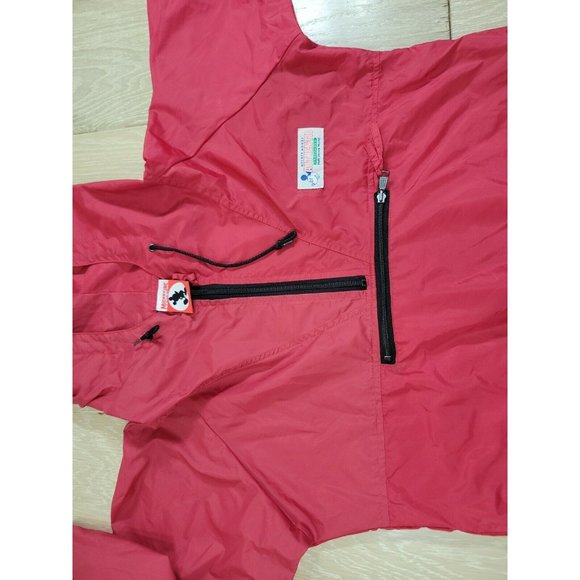 Mickey Mouse Walt Disney Men's SMALL Windbreaker Red Nylon Jacket Vintage Zip - Picture 4 of 12